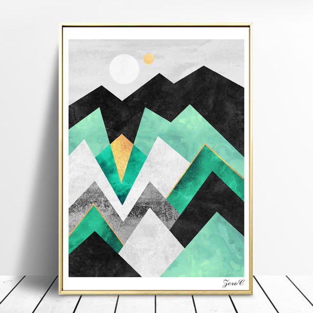 Nordic Posters and Prints Wall Art Canvas Painting Geometric Wall Pictures For Living Room Scandinavian Decoration