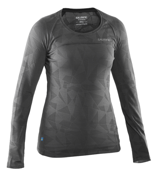 Run LS Top Women- Dark Grey Melange