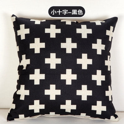 Geometric Cushion Cover Nordic Style Letters Black White Printed Cushion Case Stripe Home Sofa Decorative Pillow Cases Almofadas