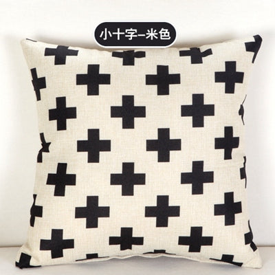 Geometric Cushion Cover Nordic Style Letters Black White Printed Cushion Case Stripe Home Sofa Decorative Pillow Cases Almofadas