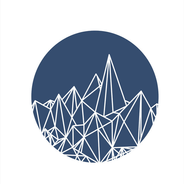 Geometric Art Abstract Mountains Canvas Art Poster Painting Pictures Wander Minimalist Art Modern Home Decor no frame