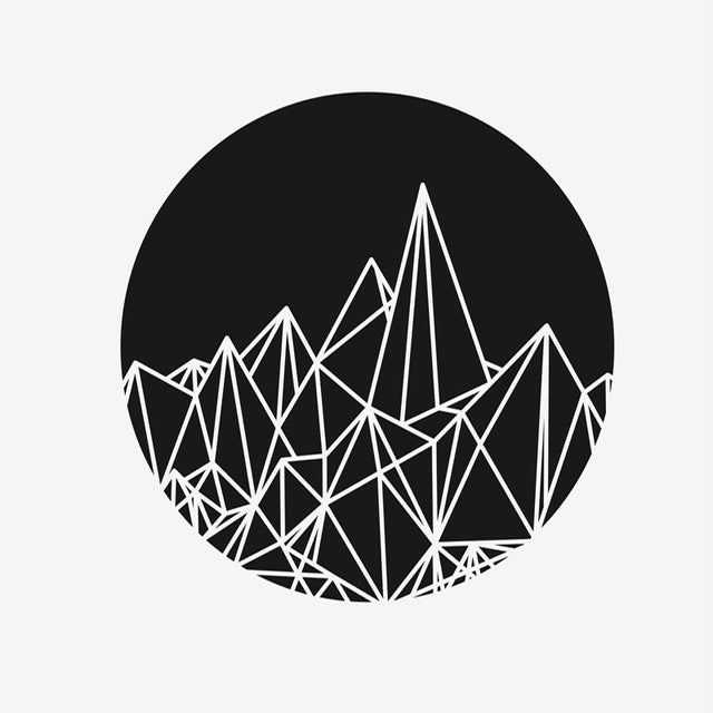 Geometric Art Abstract Mountains Canvas Art Poster Painting Pictures Wander Minimalist Art Modern Home Decor no frame