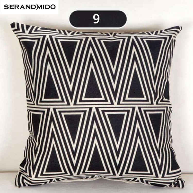 Geometric Cushion Cover Nordic Style Letters Black White Printed Cushion Case Stripe Home Sofa Decorative Pillow Cases Almofadas
